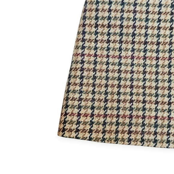 RARE Vintage Ralph Lauren Kids Wool A Line Houndstooth Corduroy Button Up Coat - Picture 8 of 15